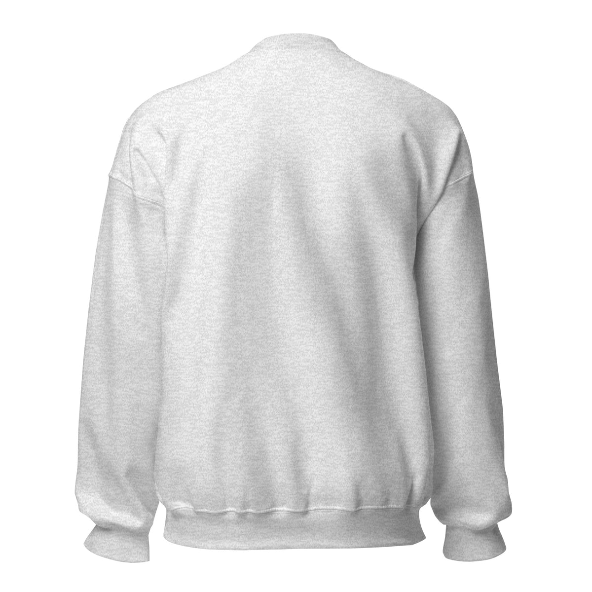 Never Pass a Joker embroidered mahjong sweatshirt in Ash, back view
