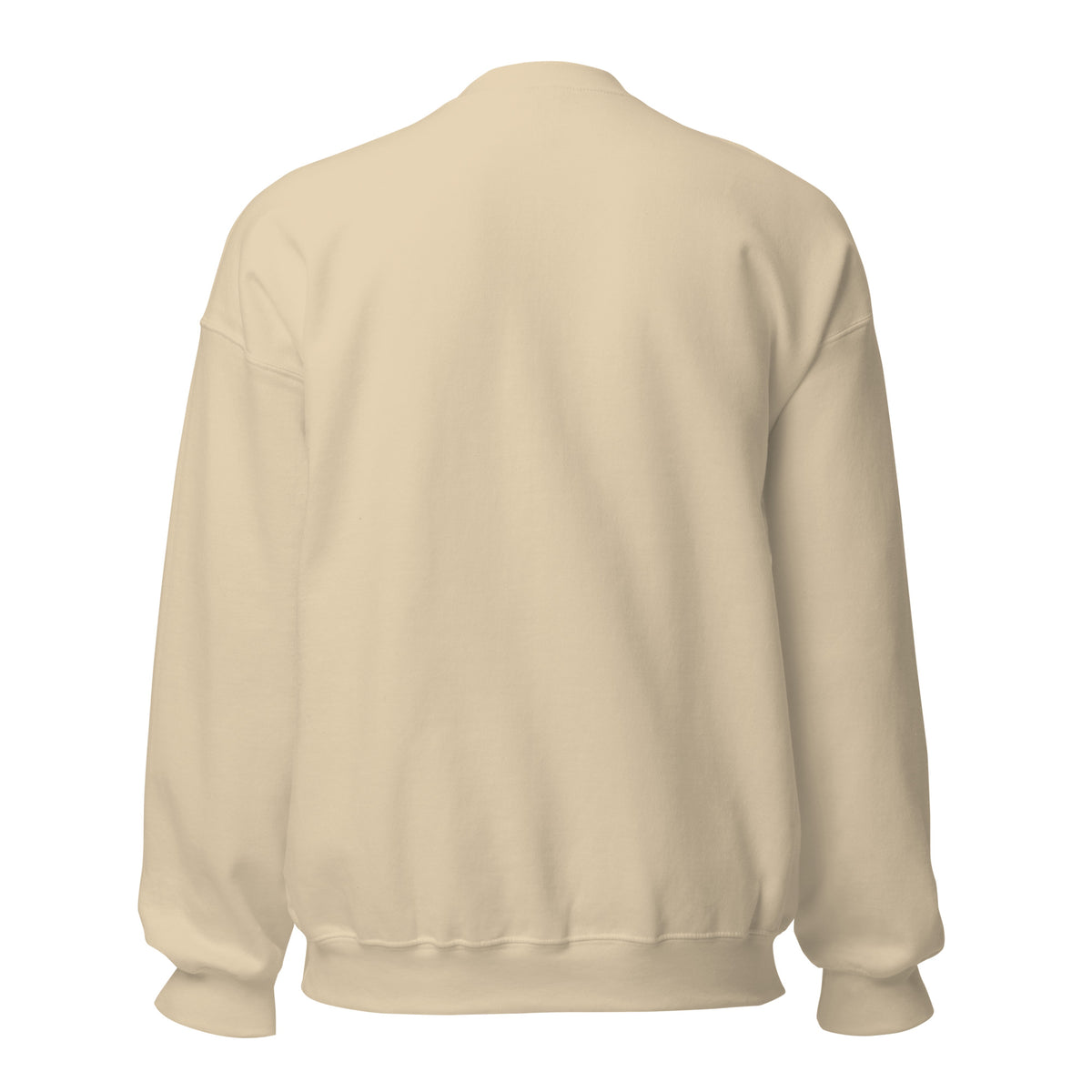 Never Pass a Joker embroidered mahjong sweatshirt in Sand, back view