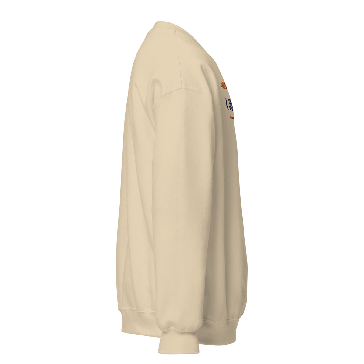 Never Pass a Joker embroidered mahjong sweatshirt in Sand, right view