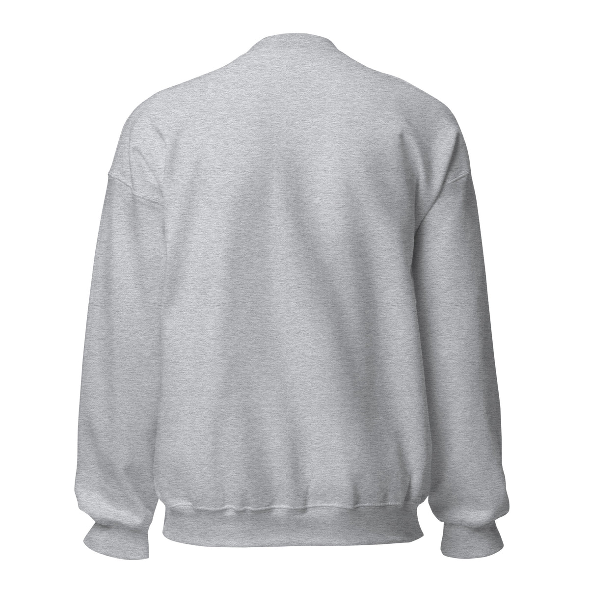 Never Pass a Joker embroidered mahjong sweatshirt in Sport Grey, back view