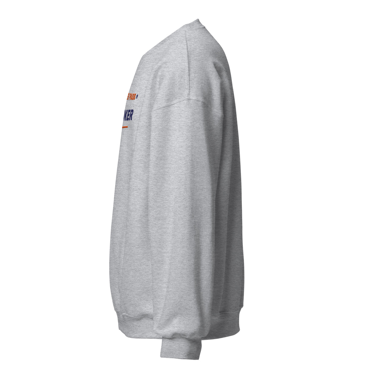 Never Pass a Joker embroidered mahjong sweatshirt in Sport Grey, left view