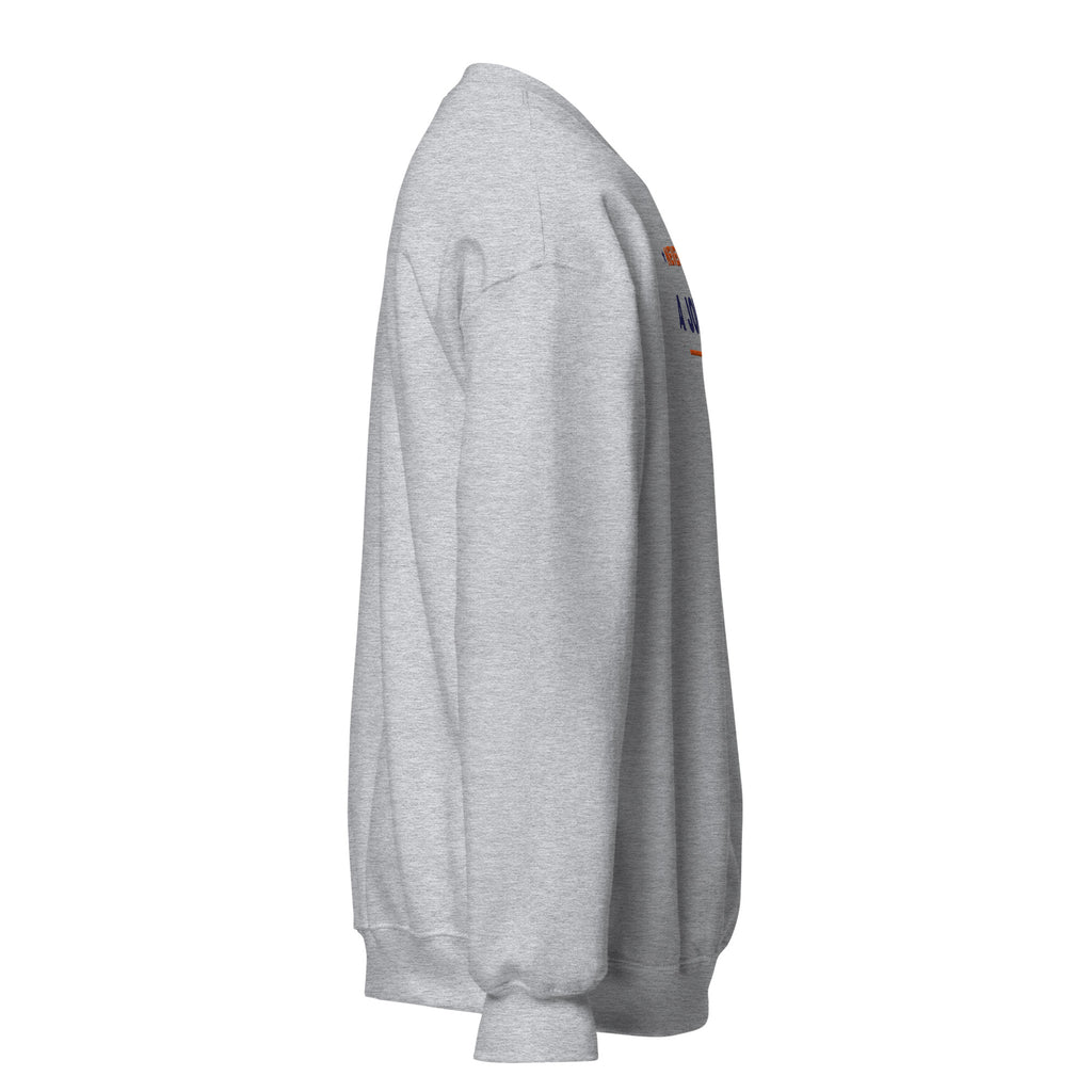 Never Pass a Joker embroidered mahjong sweatshirt in Sport Grey, right view
