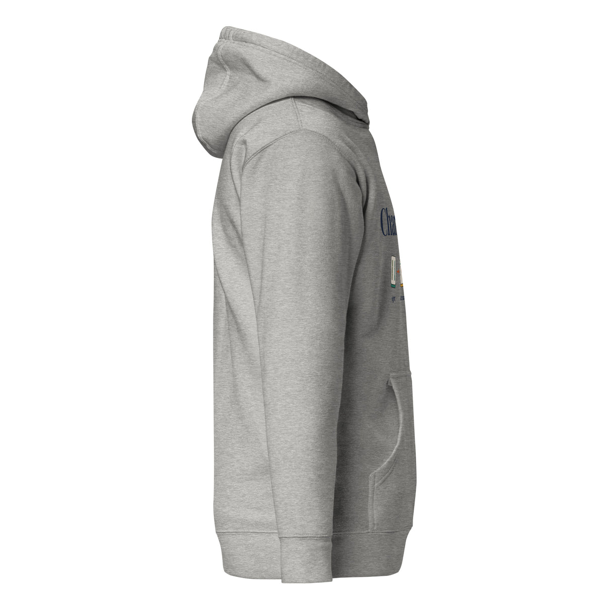 Here for the Charleston mahjong hoodie in Carbon Grey, right view