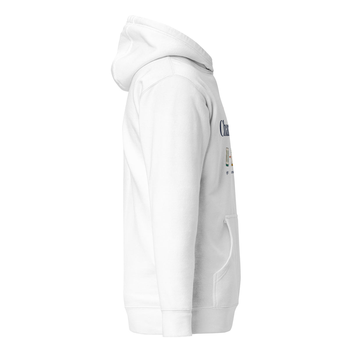 Here for the Charleston mahjong hoodie in White, right view