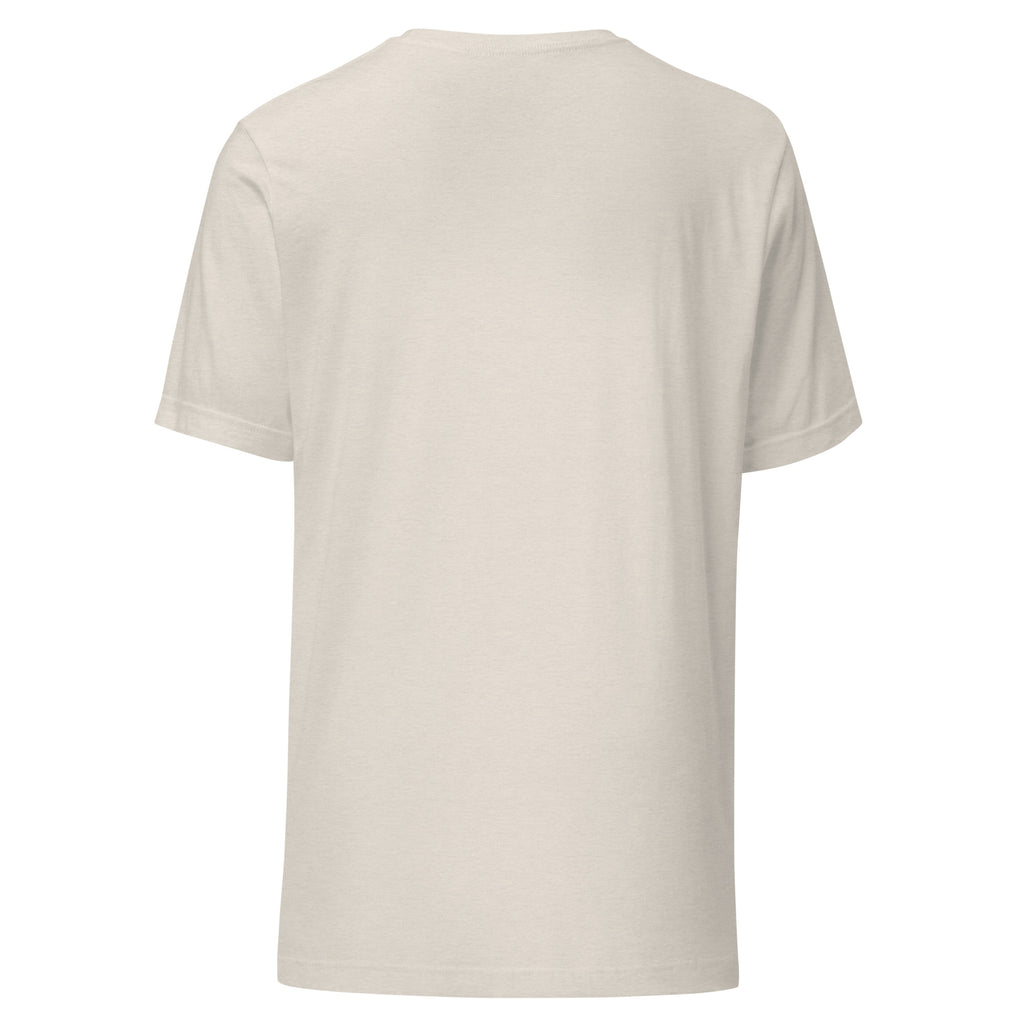 Joker Hoarder funny mahjong t-shirt in heather dust, back view (blank back)
