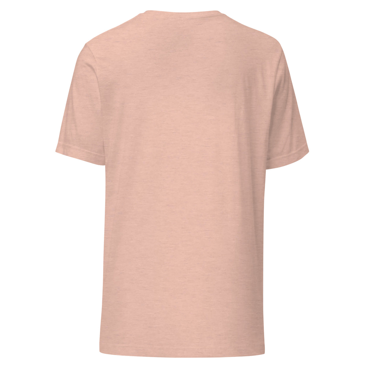 Joker Hoarder funny mahjong t-shirt in heather prism peach, back view (blank back)