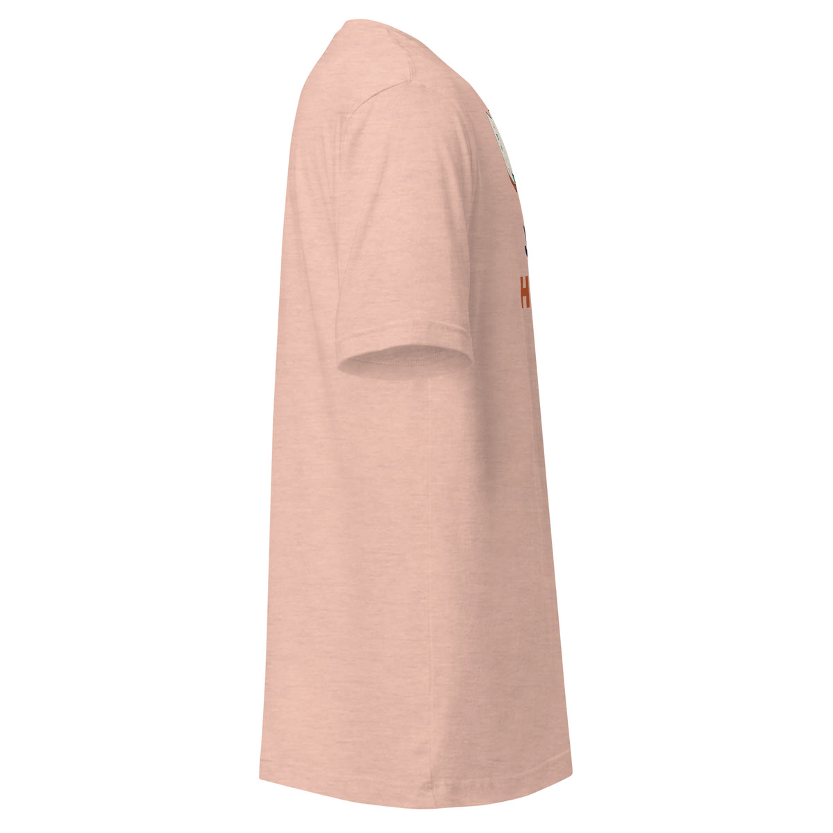 Joker Hoarder funny mahjong t-shirt in heather prism peach, right side view