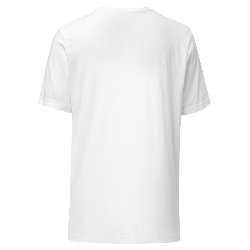 Joker Hoarder funny mahjong t-shirt in white, back view (blank back)